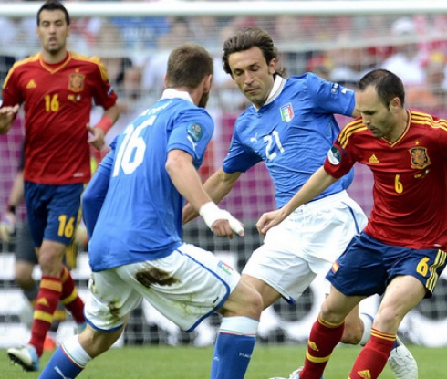 Логично - Пирло бе избран за играч на мача Испания - Италия