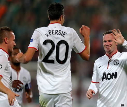 Ван Перси и Де Хея измъкнаха победата за Юнайтед срещу Клуж (видео)