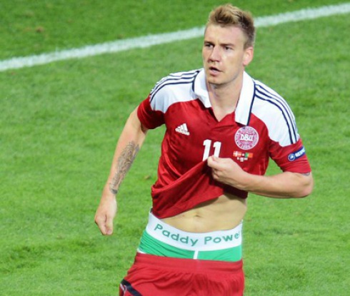 Звездата на Дания при резервите преди мача с България