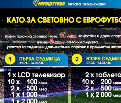 Големите награди от третата седмица на "Като за световно с Еврофутбол!" отидоха в Белово и Перник