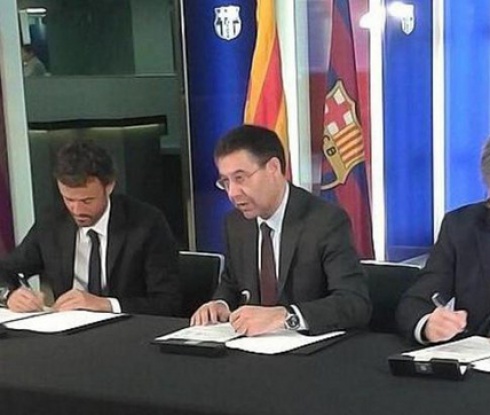Луис Енрике и Барса подписаха договор