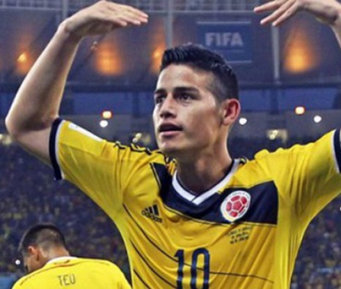 Първият гол на Хамес срещу Уругвай бе избран за номер 1 на Мондиал 2014