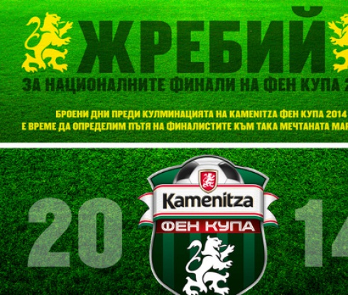 Жребий за националните финали на Каменица Фен Купа