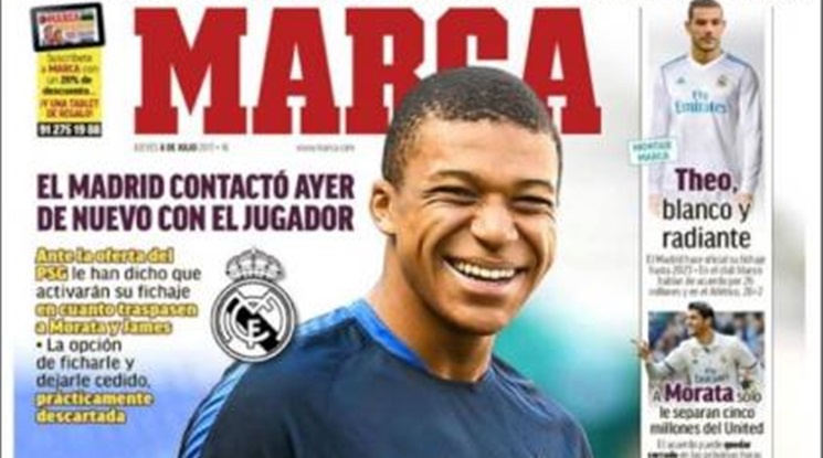 "Marca":  Мбапе в Реал Мадрид за 130 милиона евро