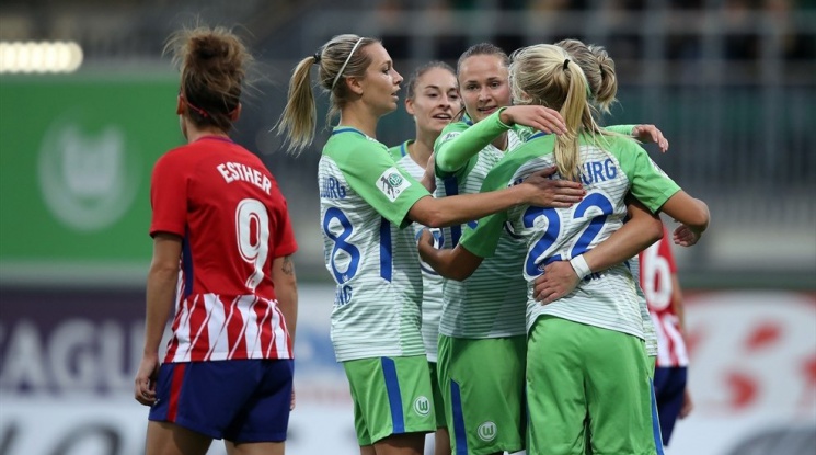 Волфсбург разкъса Атлетико Мадрид в женската Шампионска лига 