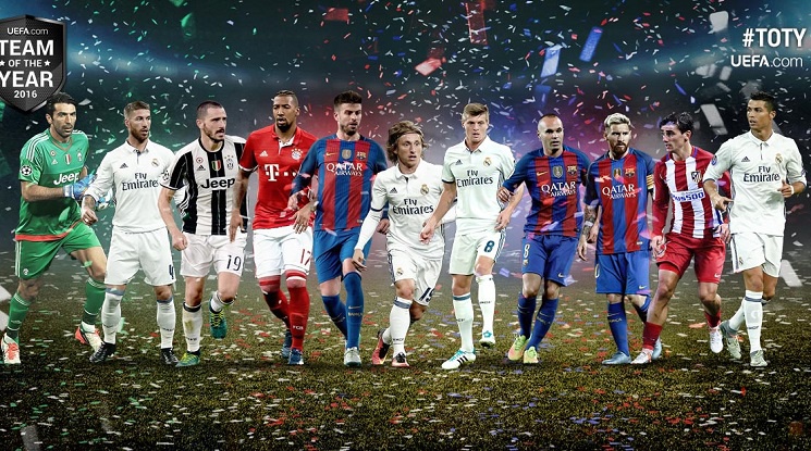 Вижте номинациите за Отбор на годината на УЕФА