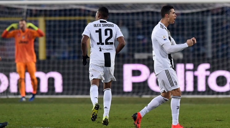 Роналдо носи точка на Юве срещу Аталанта (видео)
