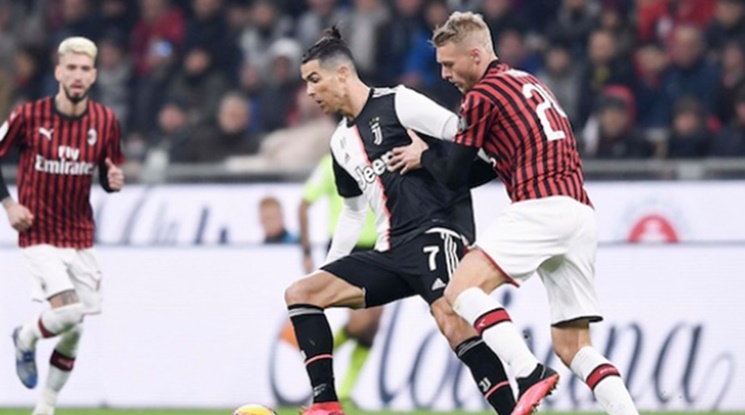 Роналдо спаси Юве от загуба срещу Милан с гол в края (видео)