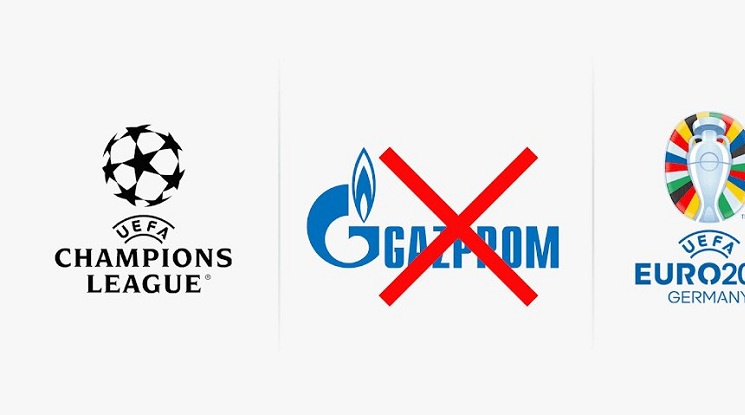 УЕФА прекрати договорните си взаимоотношения с Газпром