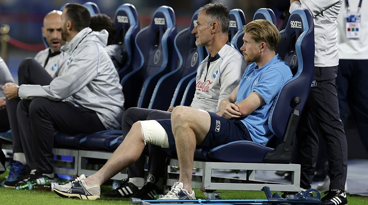 Потвърдено: Наполи губи Де Бройне за четири месеца