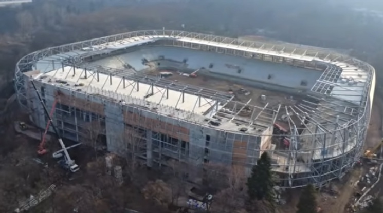 "Армията" напредва, вижте актуалното състояние на мечтания дом на ЦСКА (видео)